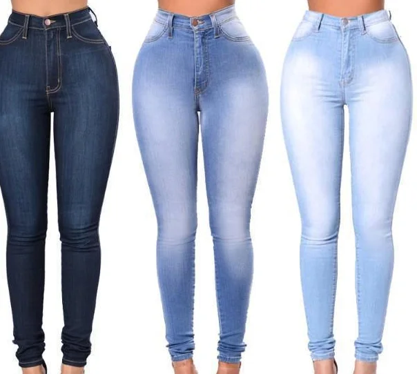 

Stretched Skinny Trousers Denim Fabric High Waist Women jeans
