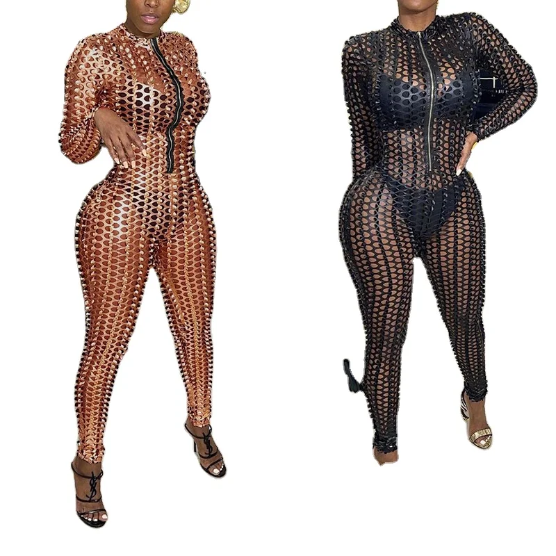 

2021 Women One Piece Jumpsuits And Rompers One Piece Jumpsuit Sexy Party Club Bodycon Jumpsuits