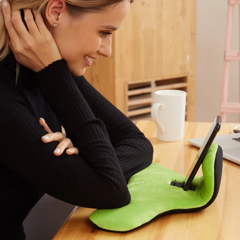 

Throw Pillows For Ipad Universal Phone And Tablet Stands Holder Microfiber Tablet Pillow Stand, Customized color
