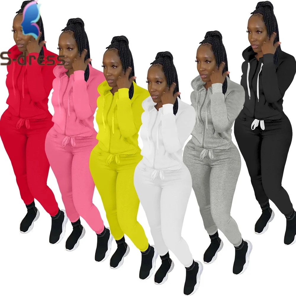 

Drop Shipping 2021 Fall Set Woman Fashion Leisure Sports Suit 2 Piece Set Women Fall Clothing for Women Custom Logo Pants Set, Picture color