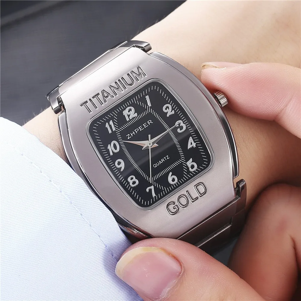 

New Style Fashion Men's Watches Barrel Steel Business Casual Quartz Sports Wristwatch Relojes De Hombre Male Dress Clock Gifts