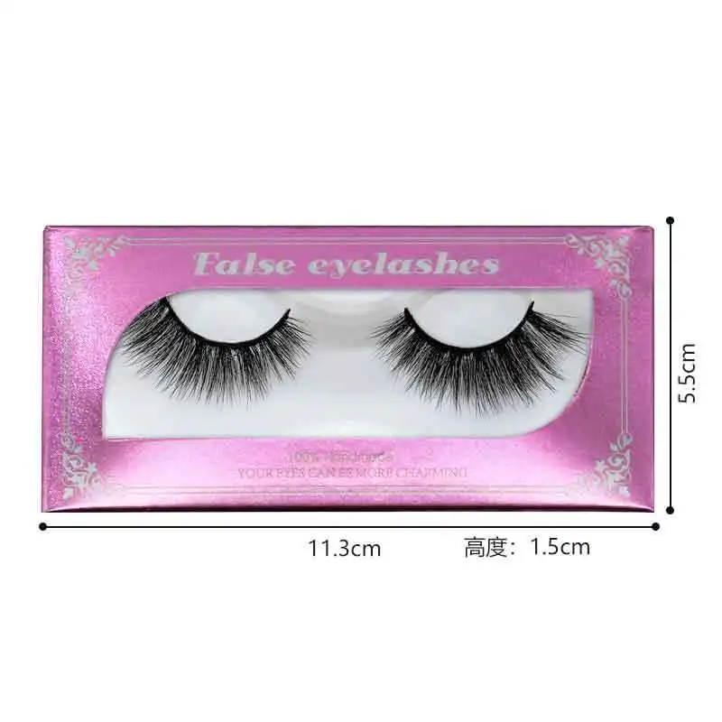 

False mink eyelashes custom mink fur eyelashes 25mm 3d eyelashes with colorful box, Black