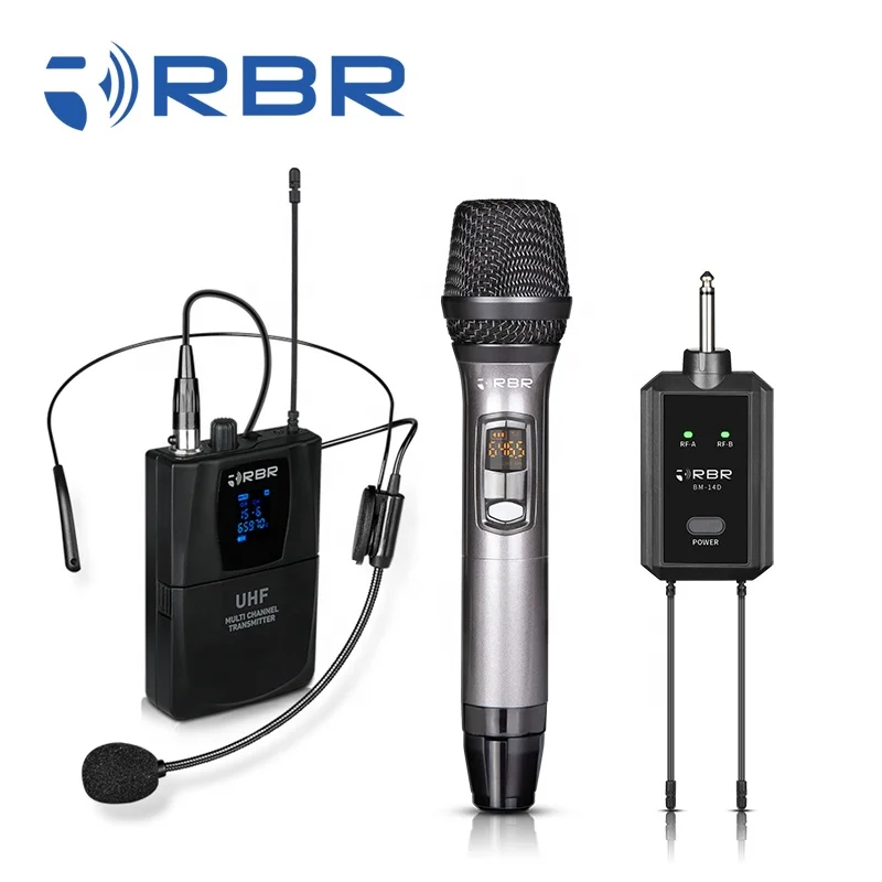 

Nice quality bm14 handheld headset wireless microphone, Silver