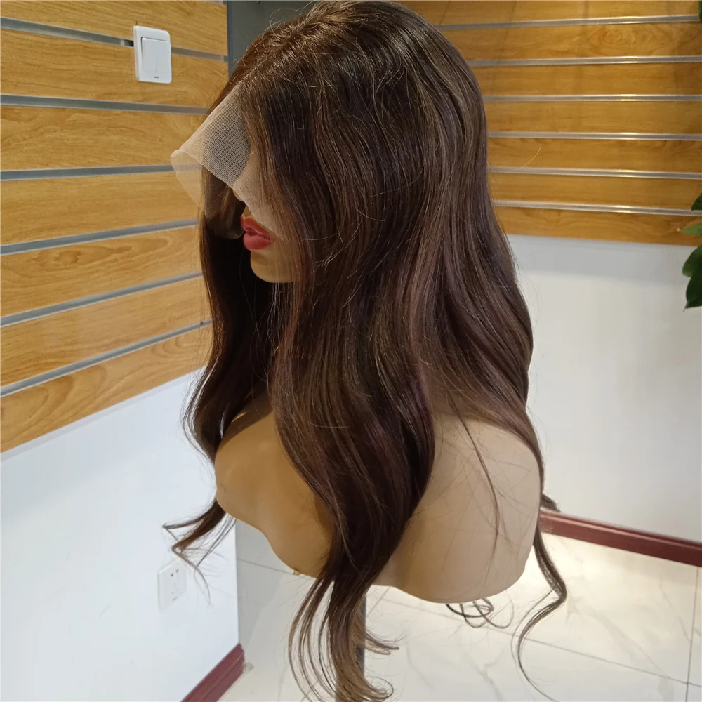 

Cuticle aligned virgin hair luxury women Lace hair wigs charm hair system