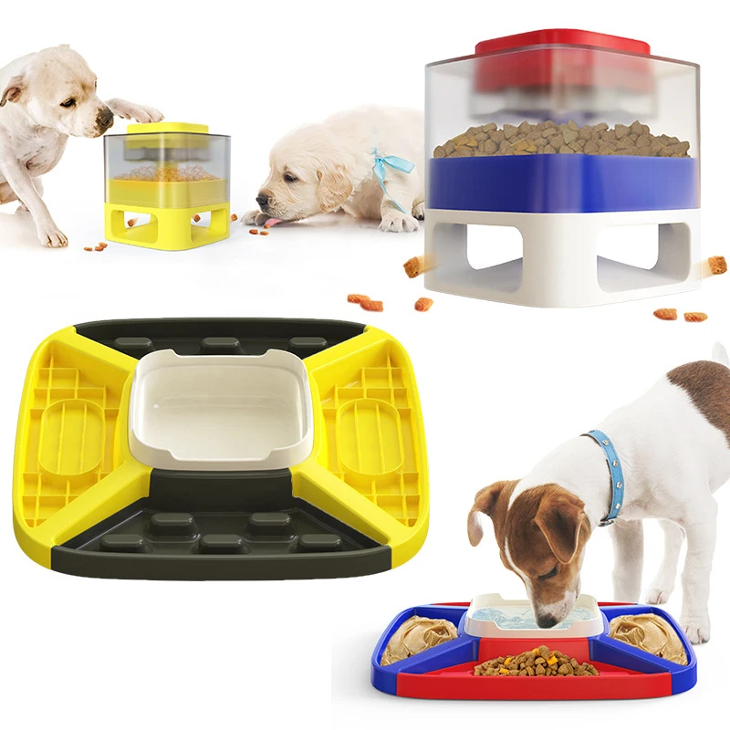 

Pet dog cat licking pad Multi functional pop up feeder Water bowl Dog food dish Slow feeder, Photo