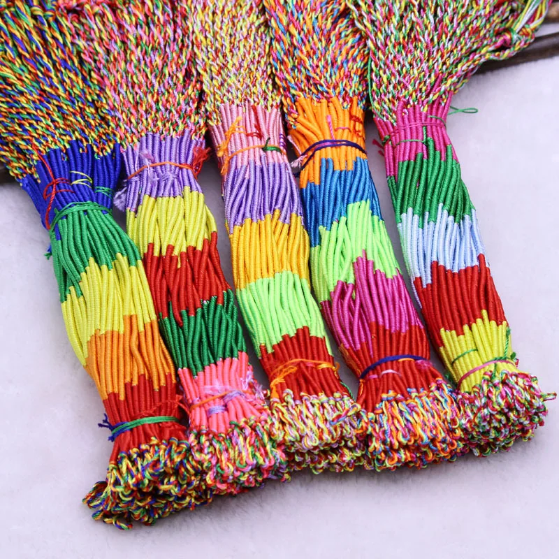 100pcs Mix Colors Braided Rope