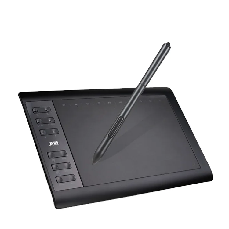 

2021 electronic erasable handwriting pad message graphics 10x6 inch drawing board lcd writing tablet, Black