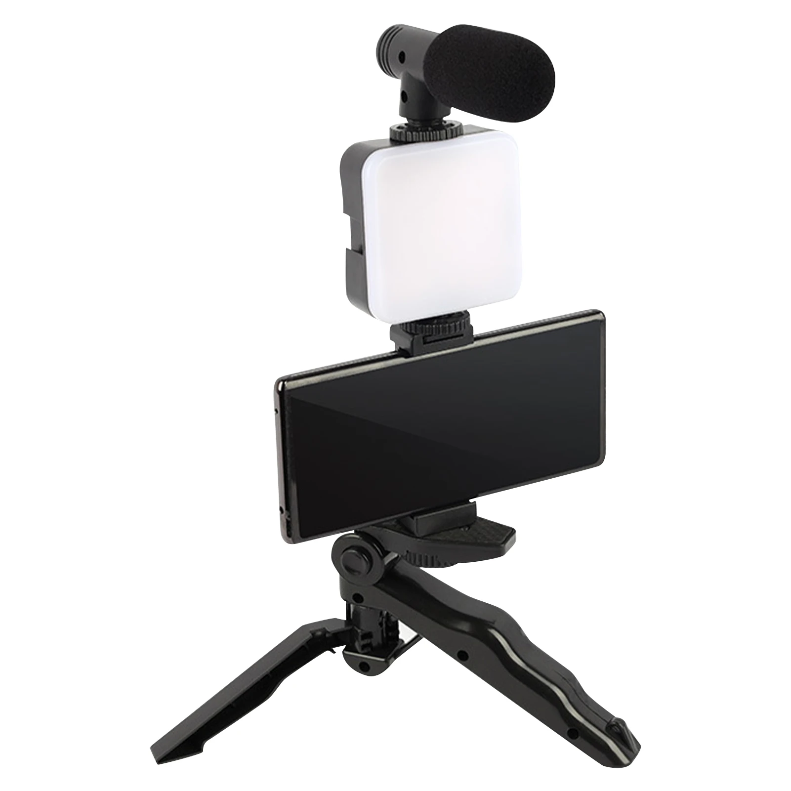

Microphone Vlogging Recording Phone Holder Universal Smartphone Camera Video Kit Tripod Photography led video ring light