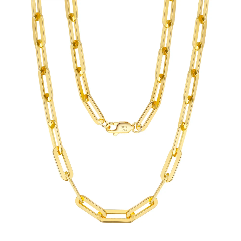 

Wholesale Custom Silver Jewelry Cable Chain Classic 925 Sterling Silver 18K 14k Gold/Rose Gold/Champane Gold Italian Chains