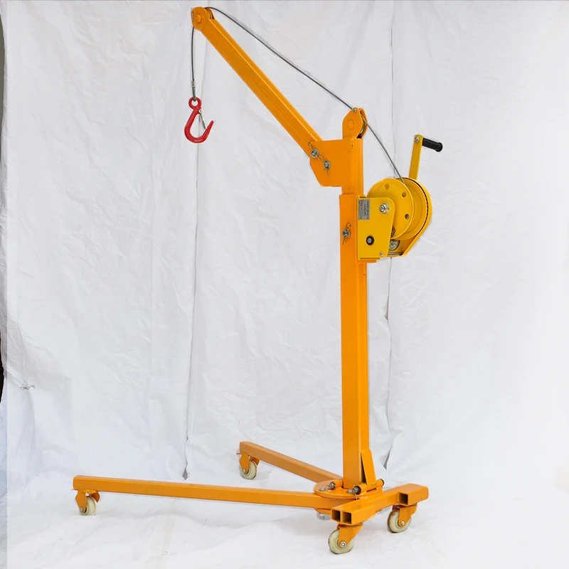 200kg 300kg 500kg Hand Operation Mobile Mini Crane Portable Small Lift ...