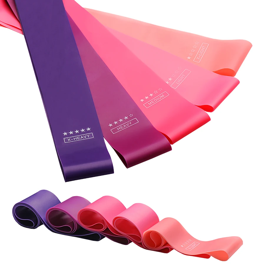 

Wholesale custom 5 level resistance latex fitness exercise workout loop yoga resistance bands