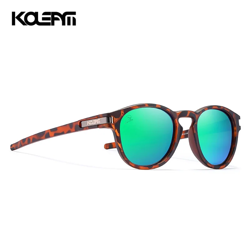 

Kdeam 2021 New TR90 Sunglasses Polarized round Leopard Print Casual Sunglasses KD997 Customizable Logo, Picture colors