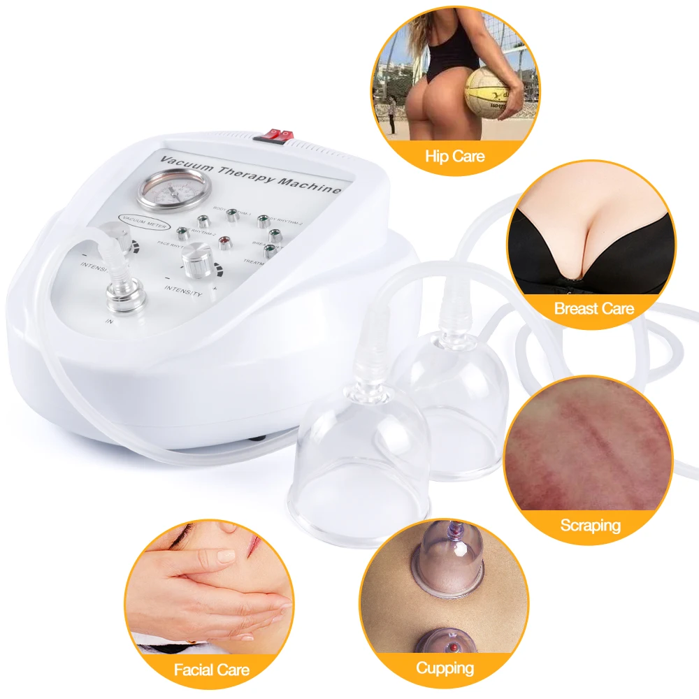 

Vacuum Therapy Machine Butt \ Breast Enlargement Equipment Breast Enlargement Massager Breast Cupping Hip Enlargement Machine, White