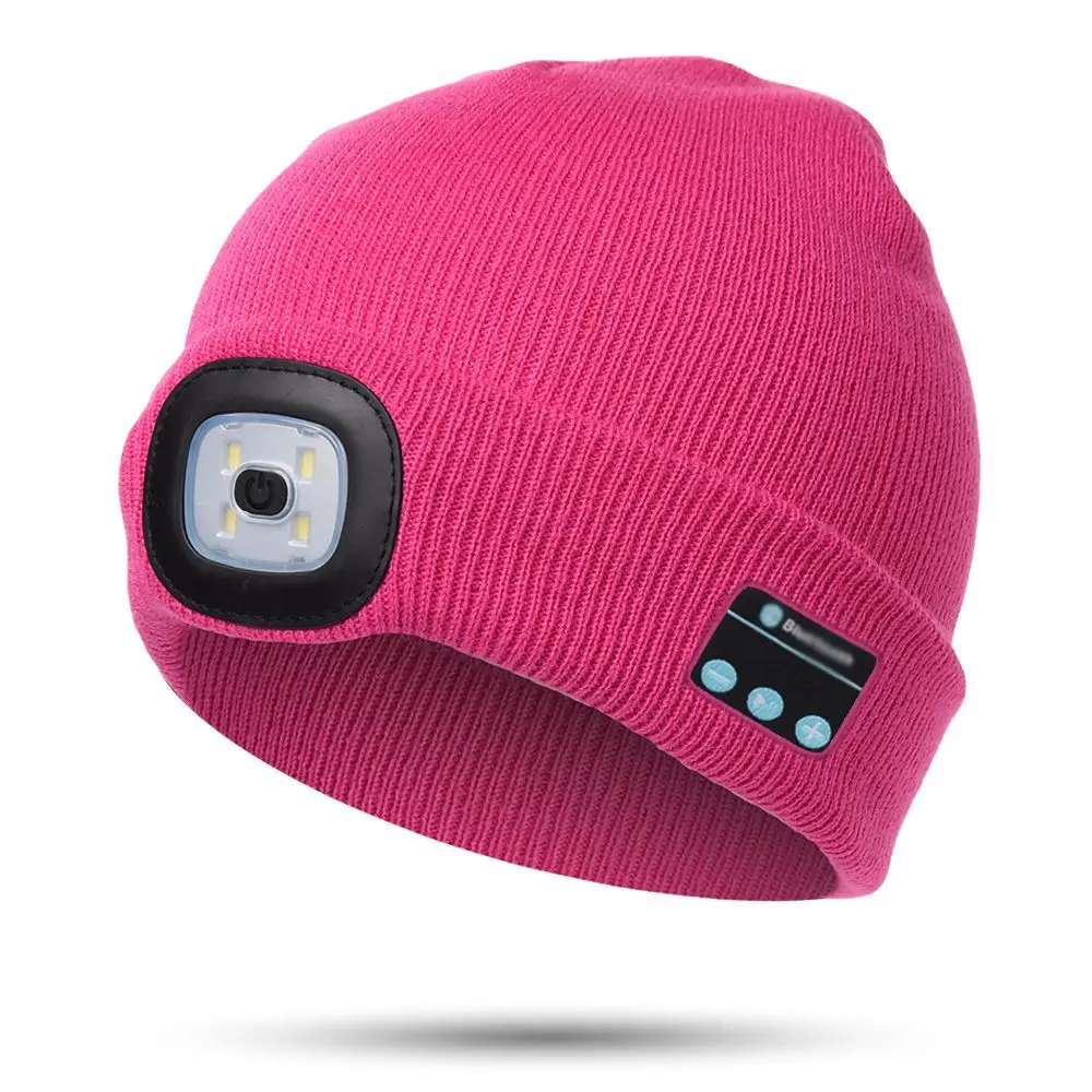 
Trending Products 2020 New Arrivals Bluetooth USB Rechargeable LED Beanie Hat Music With Light Winter Hats Accessories 