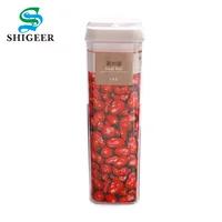 

Eco-Friendly Customized Square Type 1.9L Big Size Airtight Plastic Dry Food Storage Container