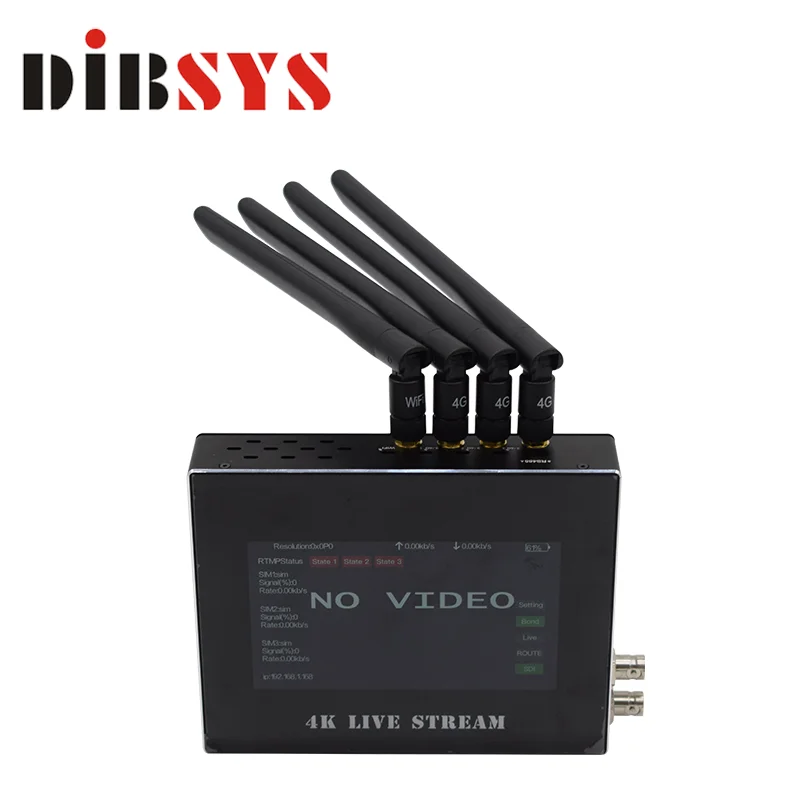 

1080 touch screen H.265 H.264 3 4G Sim Card Bond SDI HD to IP 4K WIFI Live Streaming Encoder