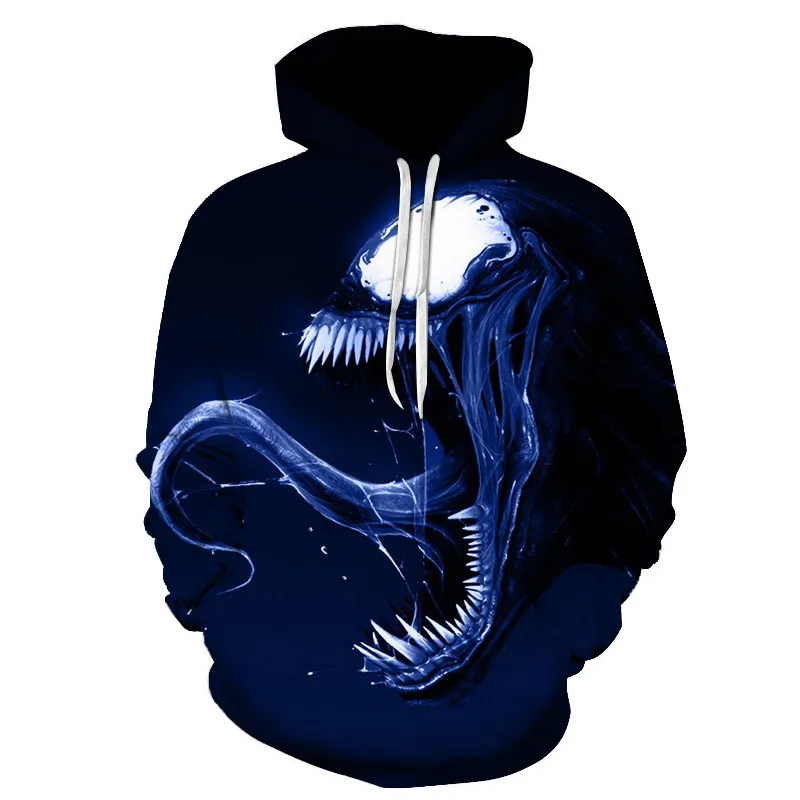 Custom Hoodie Men's New 3d Sweater Venom Printing Sweater 3d Digital Printing Streetwear Trend Hoodie Hoodies Sweatshirts