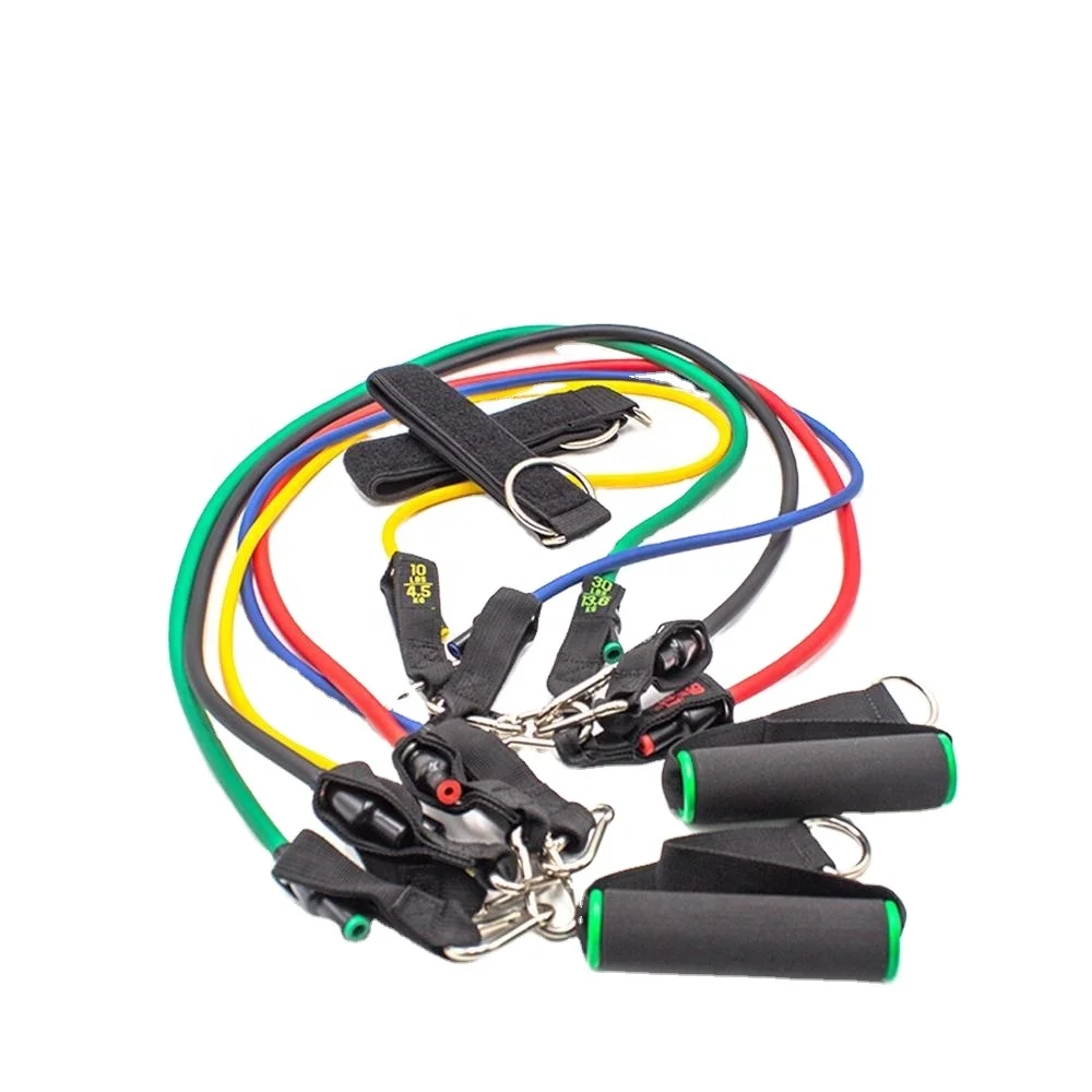 

Custom Printed Fitness Exercise 11pcs Resistance Workout Bands Sets