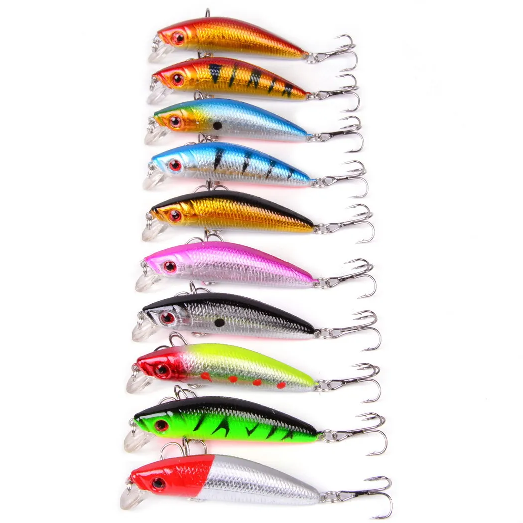 

Wholesale 7.5cm Mino Lure Simulation Bait Fishing Hard Lure for Fishing Saltwater & Freshwater, Fishing Tackle, 10 colors