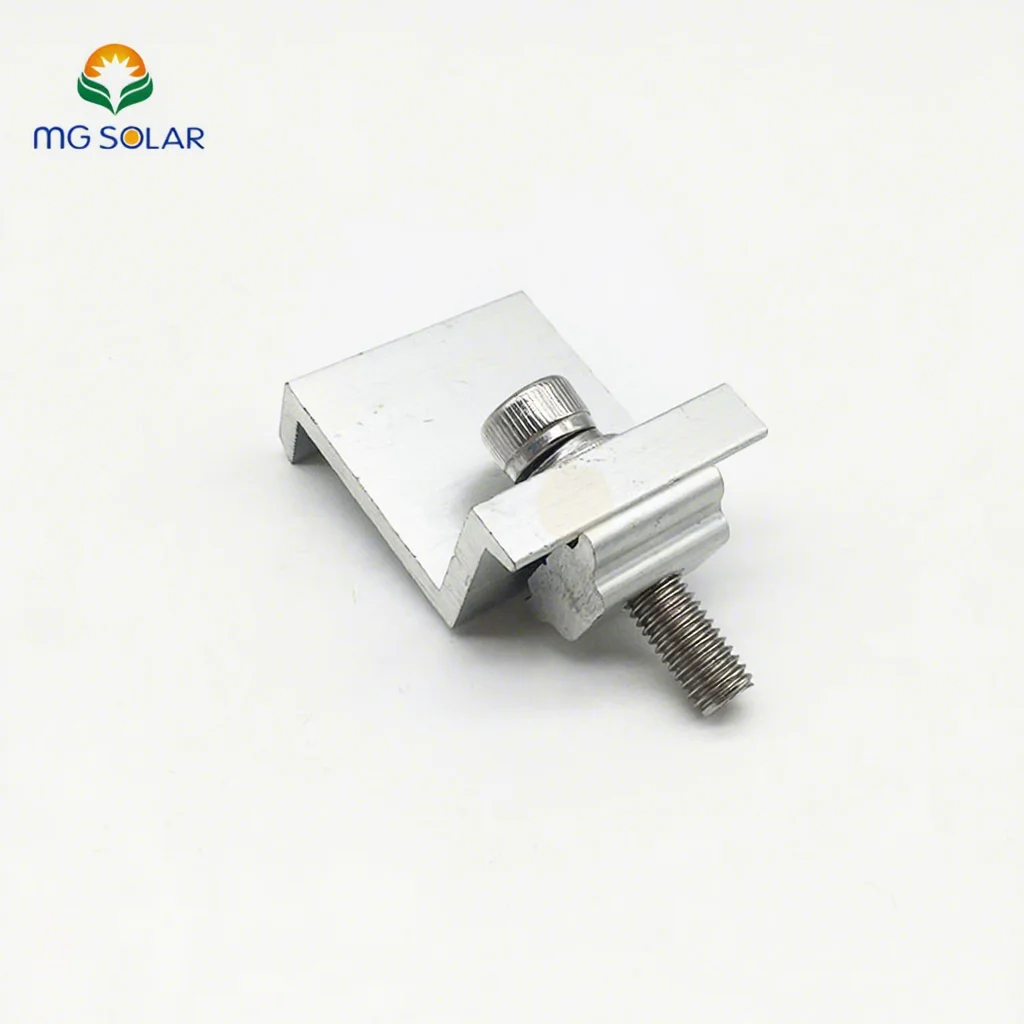 Solar Power Panel Mounting Bracket End Clamp Aluminum Rail Clamp Solar Racking Clamp