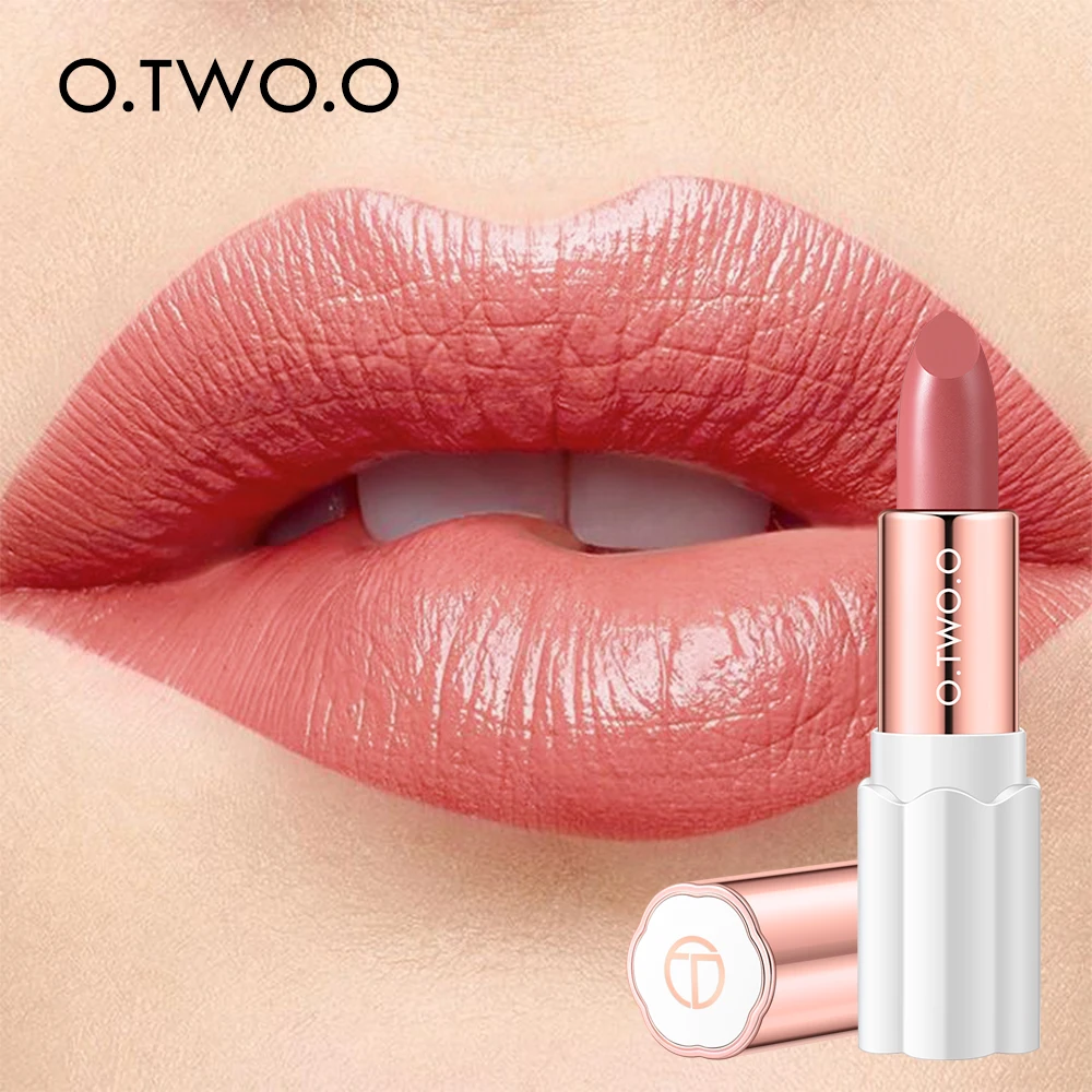 

O.TWO.O 9992 Ultimate Formula Semi Velvet Nude Rich Color Lipstick White Plum Shape Tube Packaging