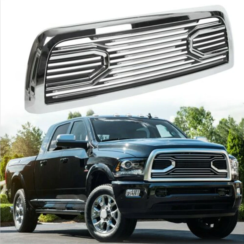 Big Horn Chrome Grillereplacement Shell Fit For 2009 2012 Dodge Ram