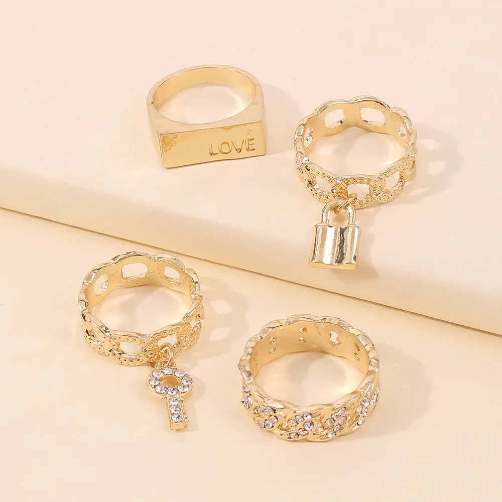 

Wholesale fashion stainless finger ring set women jewelry, As shows