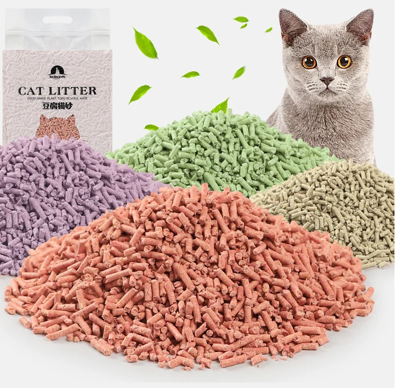

high absorbent cat litter eco friendly material sand tofu cat litter