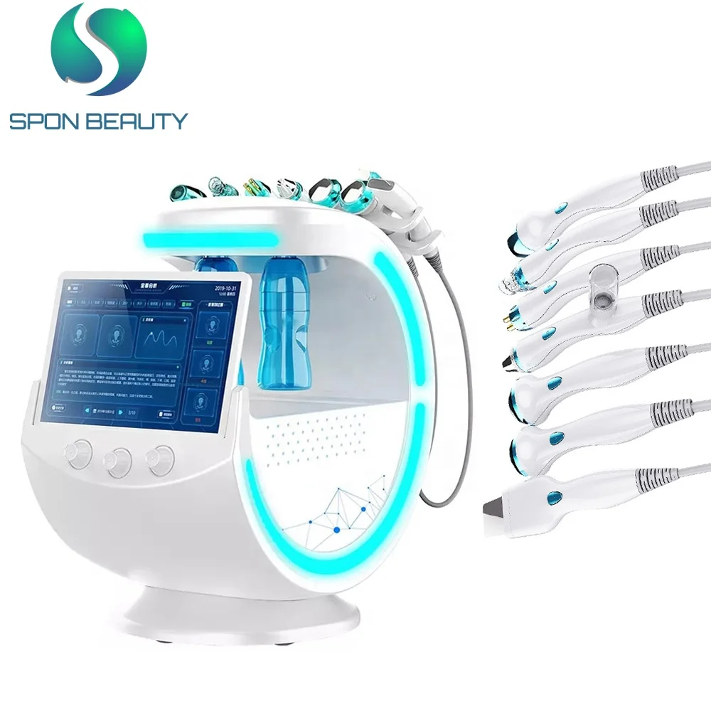 

Professional 7 in 1 Multi-functional Hydro Oxygen Facial Water Peel Beauty Equipment Hydrodermabrasion Machine, White