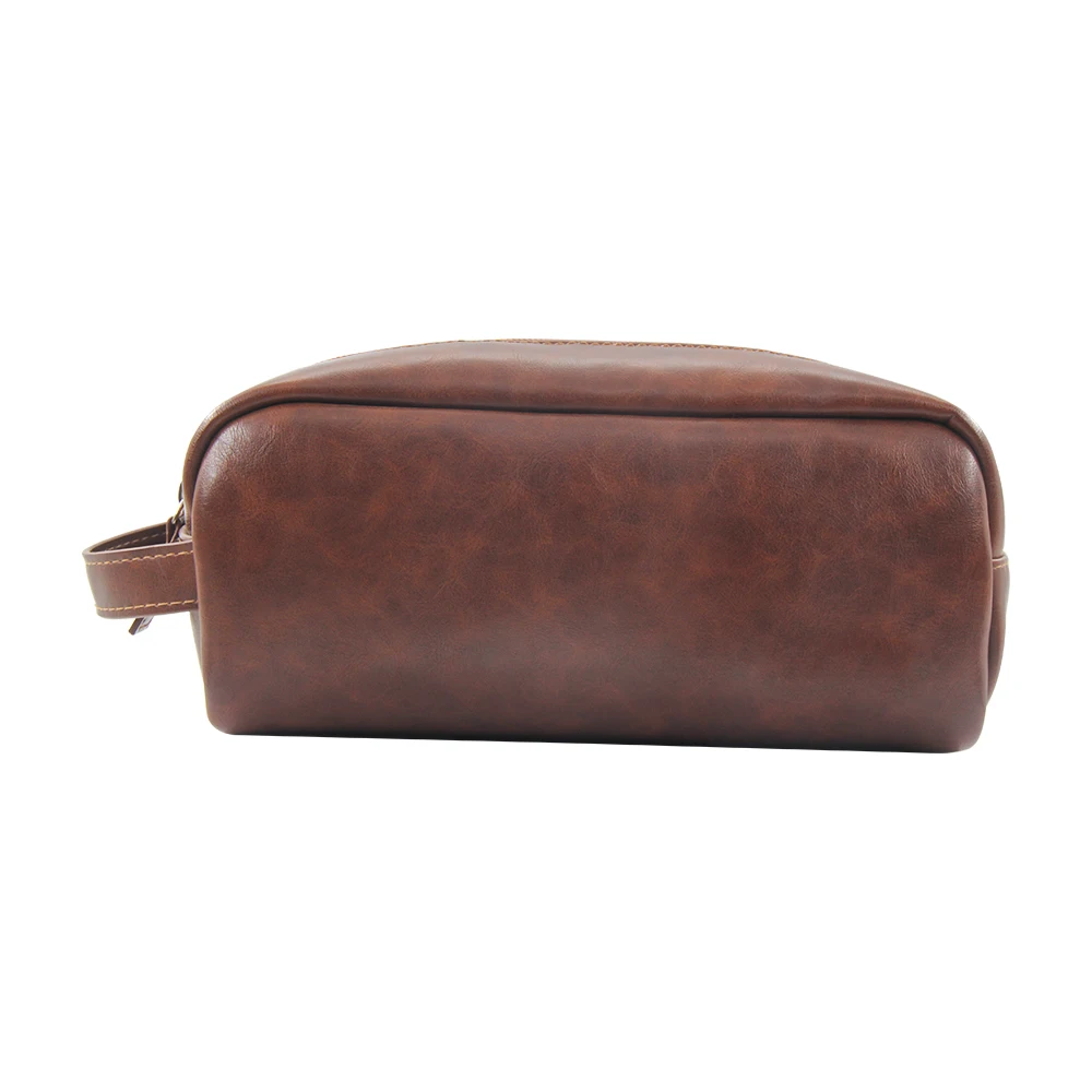 

High capacity leather cosmetic travel bag makeup cosmetic pouch bag Travel Toiletry Bag