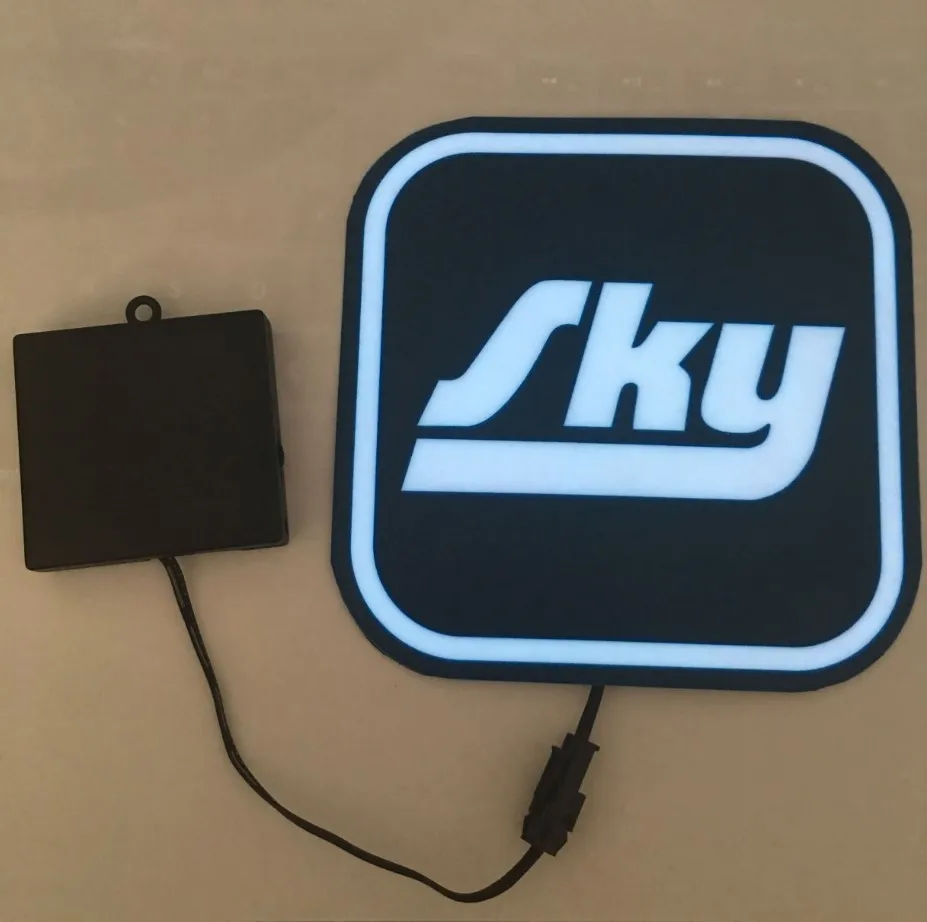 Customized Led Car Sticker Led Light Logo Sticker Decal Glow Removable Glowing Sign For Car Taxi