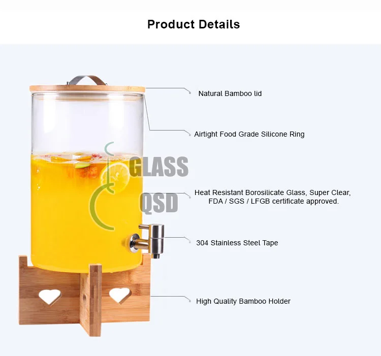 5/8/11L Airtight Hot and Cold Water Glass Drink Water Juice Beverage Dispenser With Tap Alcohol Ginseng Glass Bottle Dispenser 2.jpg