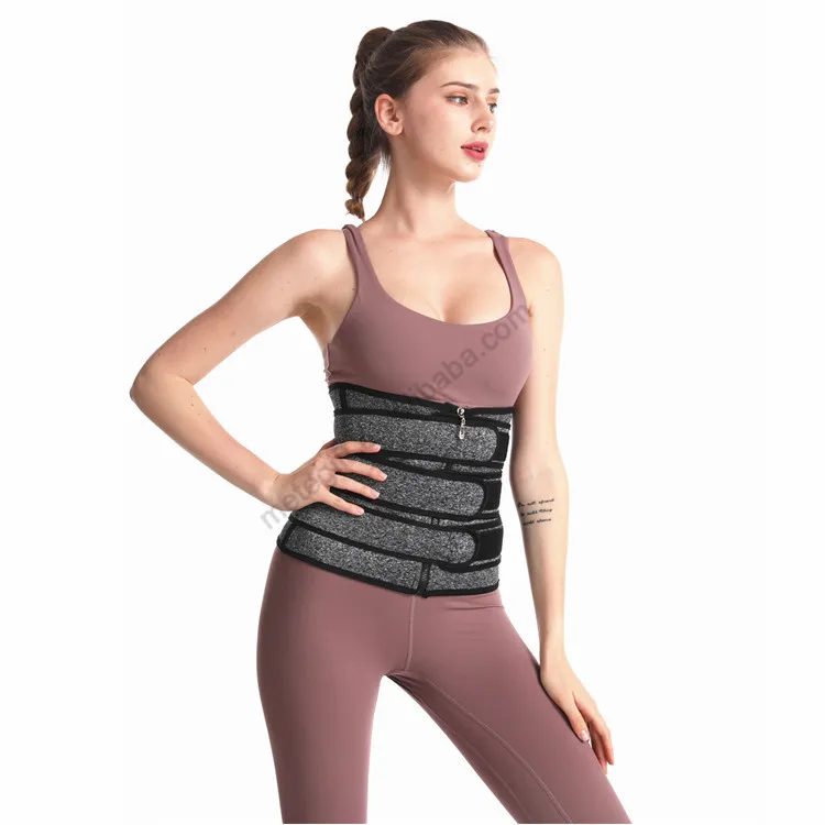 

Female Thermal 3 Straps Waist-Trainer Weight Training Three Belts Waist Slimmer Trainer For Dressing, Red, black,grey