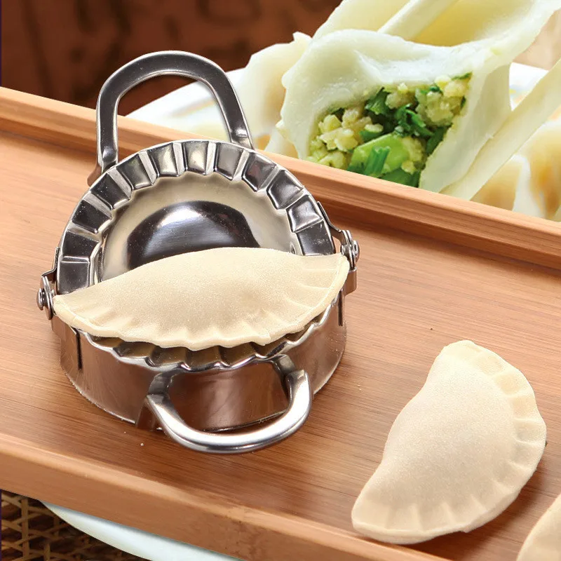 

C284 Stainless Steel Dumpling Mould Lazy Must-Ravioli Making Mold Baking Accessories Dumpling Maker Labor Saving Jiaozi Tool, Stainless steel color