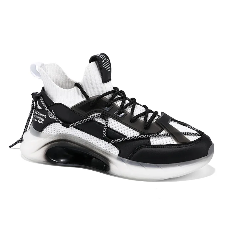 

Men's winter outdoor sports running shoes platform lace up sneakers, 3 colors