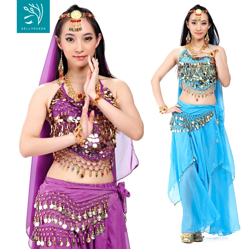 

Tribal and Sexy Chiffon Coins Belly Dance Costumes For Ladies, BellyQueen