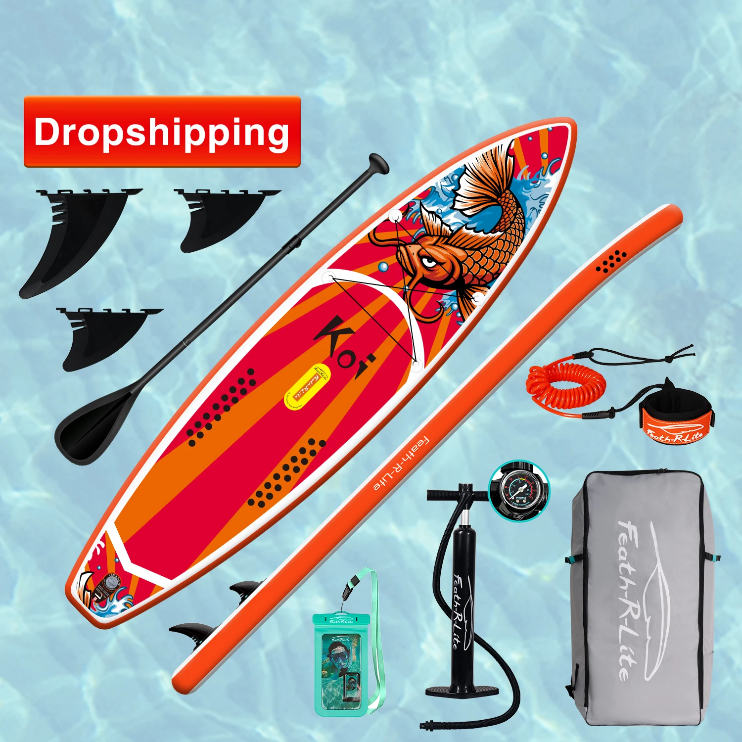 

FUNWATER Dropshipping OEM sup board paddle board sup safety leash supsurf sup board 350 waterplay surfing wakeboard