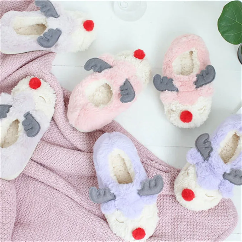 

Cotton velvet slippers women thickened indoor home slippers warm shoes women