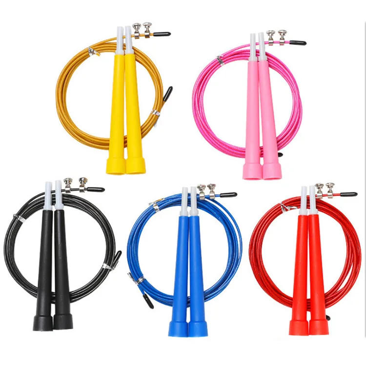 

steel wire skipping rope home training fitness lose weight plastic jump rope adjustable, Multicolor