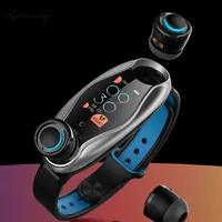 

Sport headset Waterproof Bluetooth 5.0 Latest Smart Bracelet with TWS earphones for smartphone