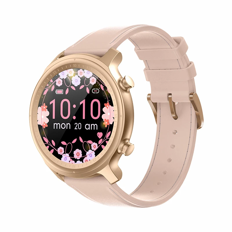 

KarenM Ladies Watch Q1 with BT Calling Function Music Player Best Gifts for Girls Rose Gold Custom Picture Smartwatch for Women