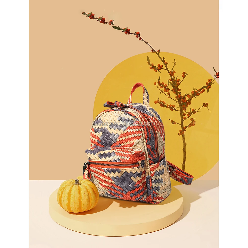 

LIKEBAG Fashion casual travel High quality woven luxury ladies backpack waterproof multifunction zipper backpack for women
