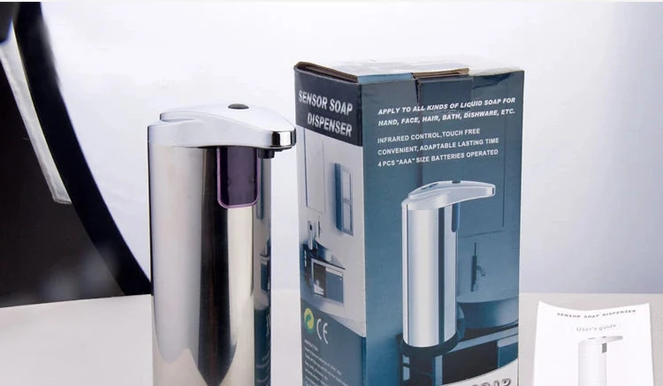 
Stainless Steel Hands Free Automatic IR Sensor Touchless Soap Liquid Dispenser 