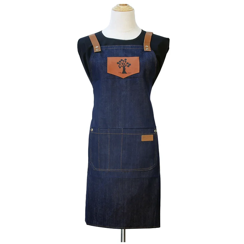 

Denim apron dyeing hairdresser cloth skirt work clothes barber apron