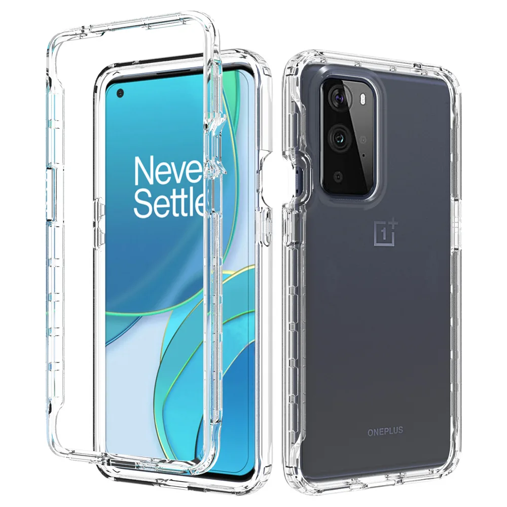 

For OnePlus 9 Pro two-in-one gradient two-color protective cover For OnePlus9 Pro colorful TPU+PC mobile phone soft case, 8 colors