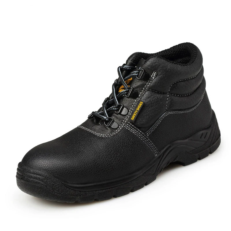 

High top safety shoes genuine leather safety shoes working, Grey