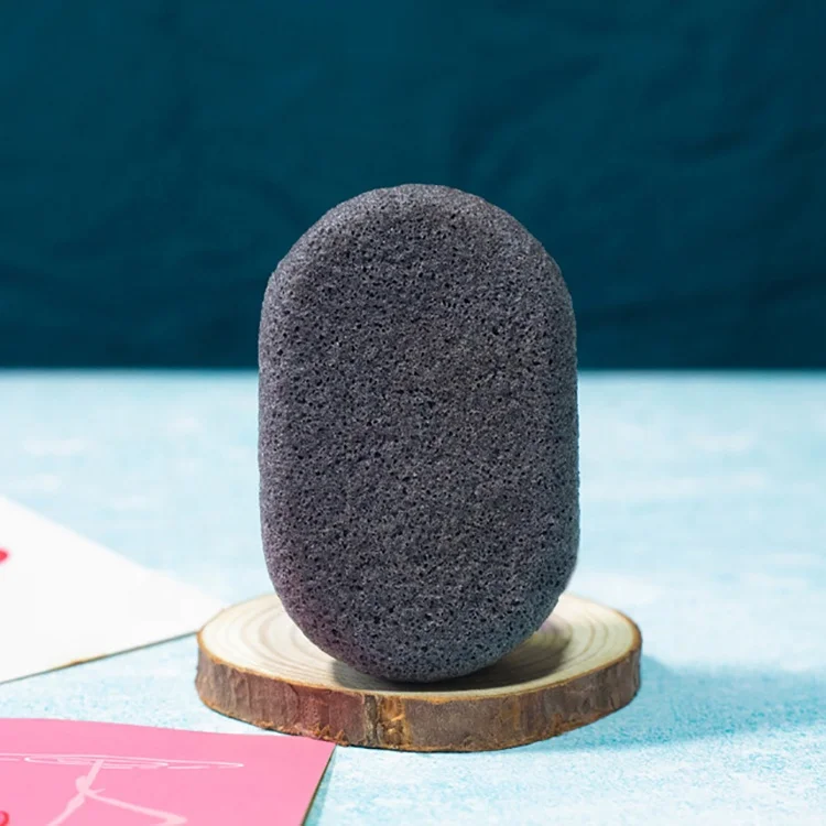 

High Quality Loofah Infused Konjac Body Sponge Daily Used Face Scrubber for All Types of Skin, Purple, black, green, pink,yellow, black