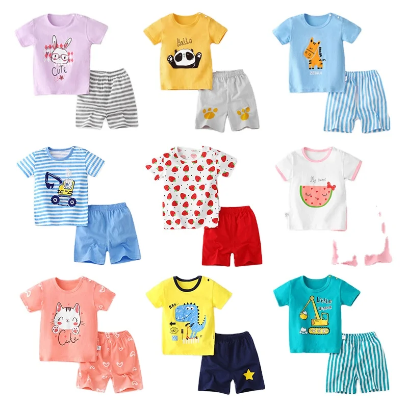 

Wholesale Children Clothing Set Baby Boy Clothes Summer Cartoon New Kids Cotton Cute Sets, Picture or choose custom