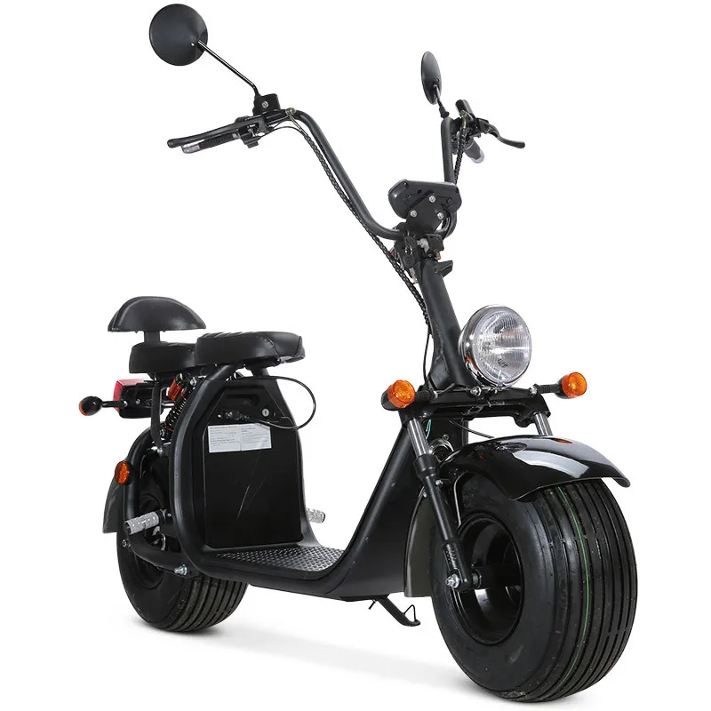 

To Door EEC Citycoco European Warehouse Electric Scooters City coco 1500w Fat Tire Scooter Motorcycle 10 Inch Air Wheel, Black