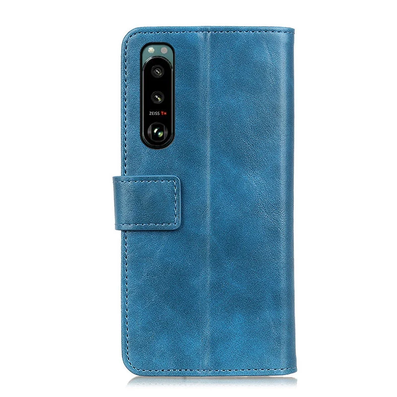 

Bison pattern PU Leather Flip Wallet Case For SONY XPERIA 5 III With Stand Card Slots, As pictures